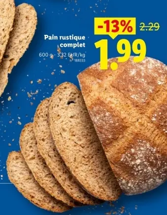 Offre: Pain rustique complet