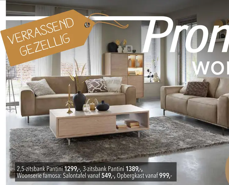 Aanbieding: Meubels, zoals: 2,5-zitsbank Pantini