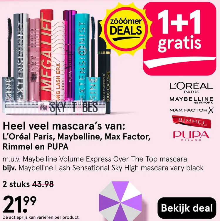Aanbieding: Heel veel mascara's