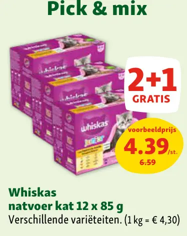Aanbieding: Whiskas natvoer kat