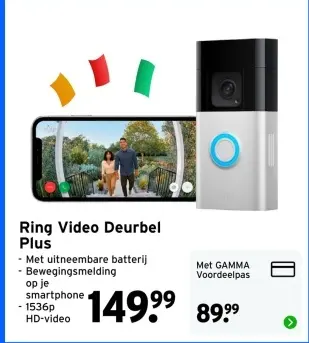 Aanbieding: Ring Video Deurbel Plus