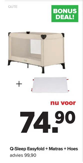 Promotie: Q-Sleep Easyfold + Matras + Hoes