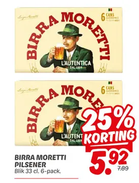 Aanbieding: Birra moretti pilsener