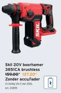 Promotie: 20V boorhamer 3851CA brushless