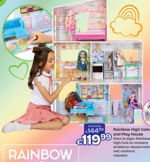 Aanbieding: Rainbow High Color & Play House