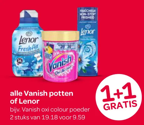 Aanbieding: Vanish potten of Lenor