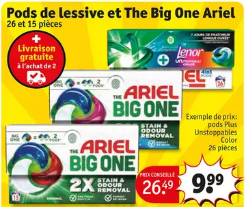 Offre: Pods de lessive et The Big One