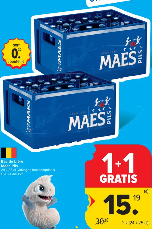 Offre: Bac de bière Maes Pils