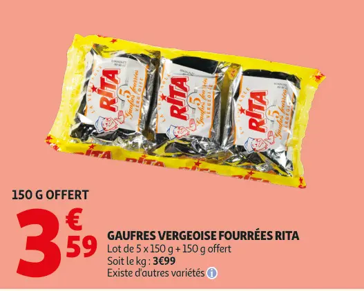 Offre: Gaufres vergeoise fourrées