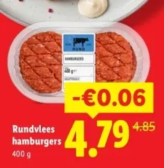 Aanbieding: Rundvlees hamburgers