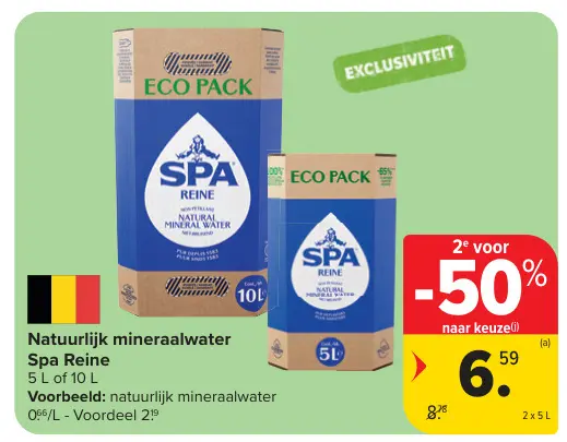 Promotie: Natuurlijk mineraalwater Spa Reine