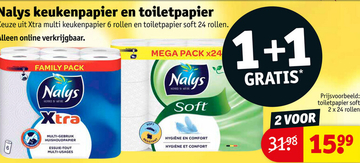 Aanbieding: Nalys toiletpapier soft