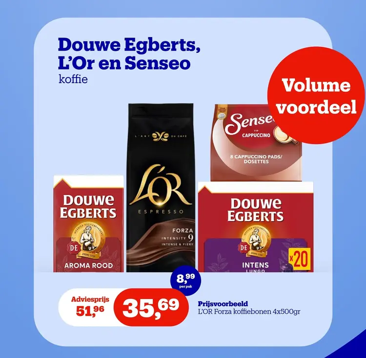 Promotie: Douwe Egberts, L'Or en Senseo koffie