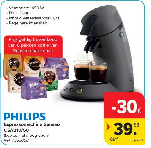 Promotie: Espressomachine Senseo CSA210/50