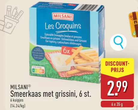 Promotie: Smeerkaas met grissini