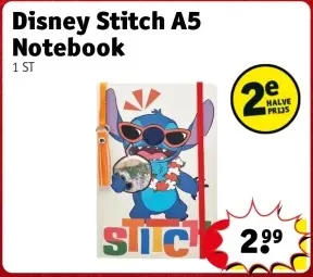 Aanbieding: Disney Stitch A5 Notebook