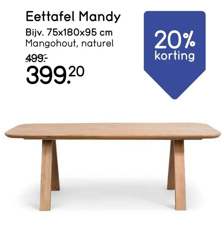 Aanbieding: Eettafel Mandy