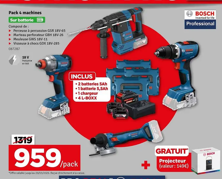 Offre: Pack 4 machines