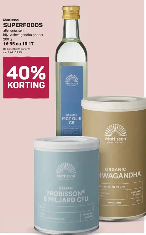 Aanbieding: Mattisson Superfoods