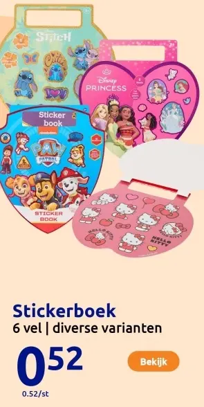 Aanbieding: Stickerboek