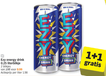 Offre: Ezy energy drink 0.25 literblikje