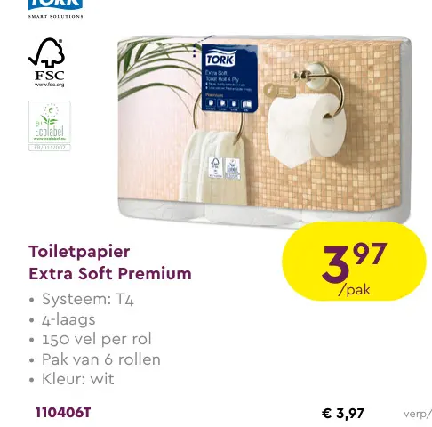 Promotie: Toiletpapier Extra Soft Premium