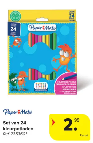 Promotie: Set van 24 kleurpotloden