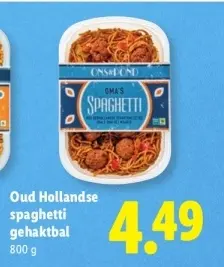 Aanbieding: Oud Hollandse spaghetti gehaktbal