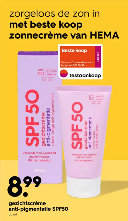 Promotie: Gezichtscrème anti-pigmentatie SPF50