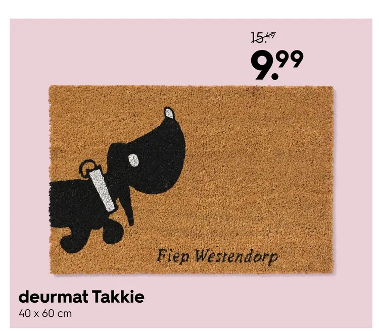 Promotie: deurmat Takkie
