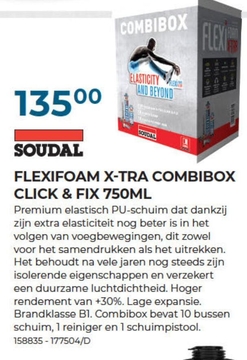 Aanbieding: FLEXIFOAM X-TRA COMBIBOX CLICK & FIX 750ML