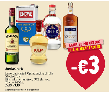 Aanbieding: Jameson, Martell, Opihr, Engine of Julia