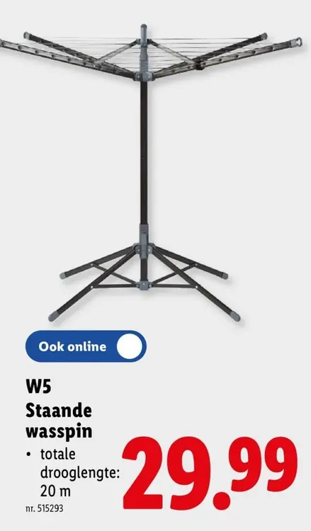 Promotie: Staande wasspin
