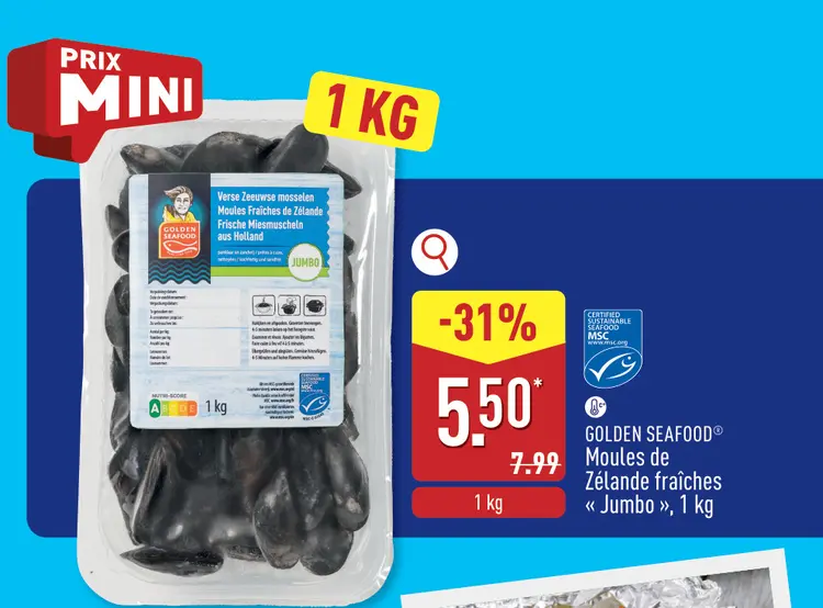 Offre: Moules de Zélande fraîches