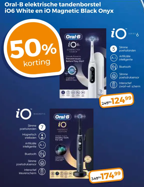 Aanbieding: Elektrische tandenborstel iO6 White en iO Magnetic Black Onyx