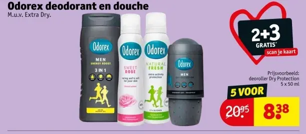 Aanbieding: Odorex deodorant en douche