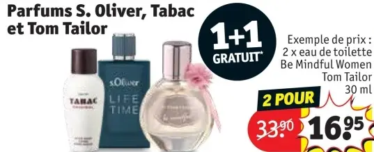 Offre: Parfums S. Oliver, Tabac et Tom Tailor
