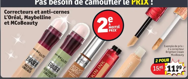 Offre: Correcteurs et anti-cernes