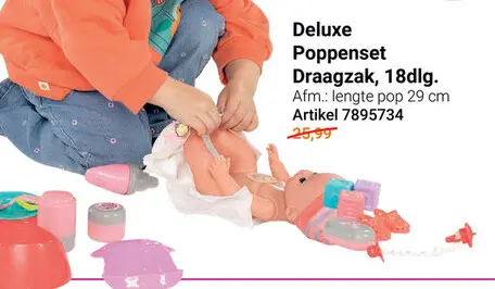 Aanbieding: Deluxe Poppenset Buikdraagtas