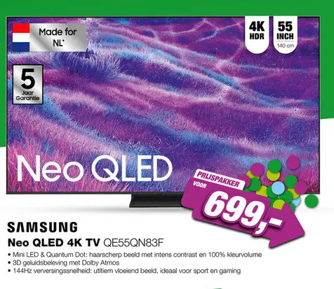 Aanbieding: Samsung Neo QLED 4K QE55QN83F TV (2025)