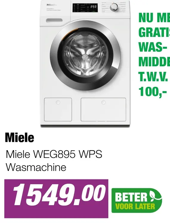 Aanbieding: Miele WEG895 WPS Wasmachine