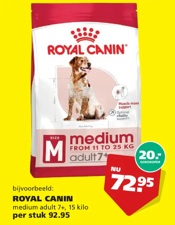Aanbieding: ROYAL CANIN medium adult 7+