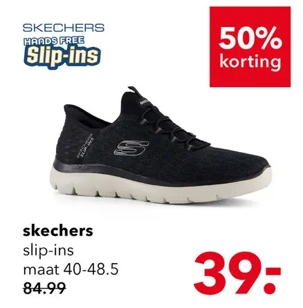 Aanbieding: Skechers Slip-ins: Summits Key Pace heren sneakers zwart wit