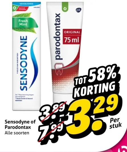 Aanbieding: Sensodyne of Parodontax