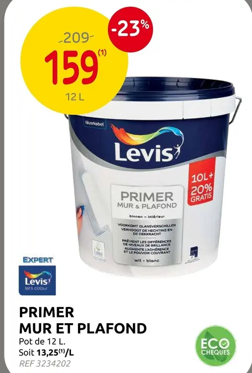 Offre: Primer mur et plafond