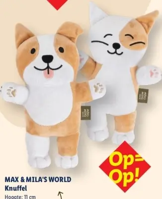 Aanbieding: Max & Mila's World Knuffel