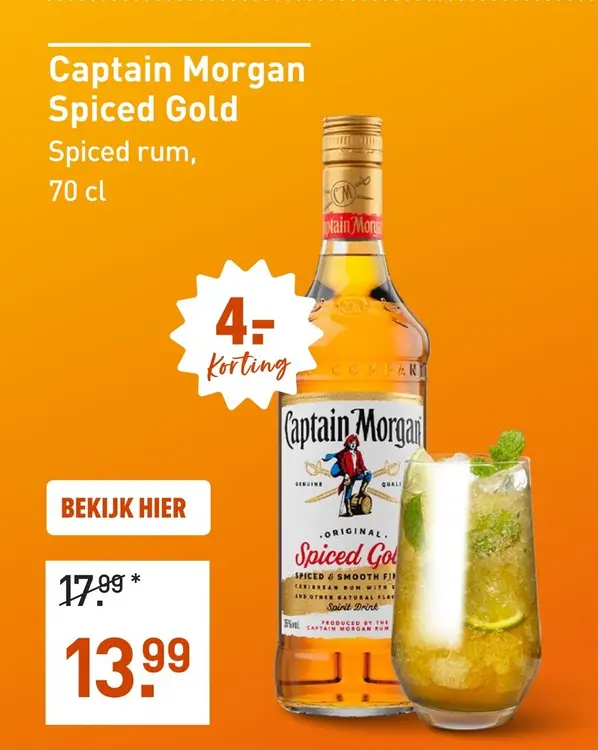 Aanbieding: Captain Morgan Spiced Gold