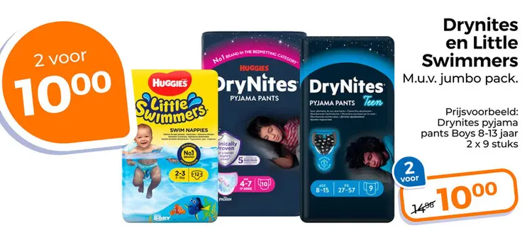 Aanbieding: Drynites en Little Swimmers