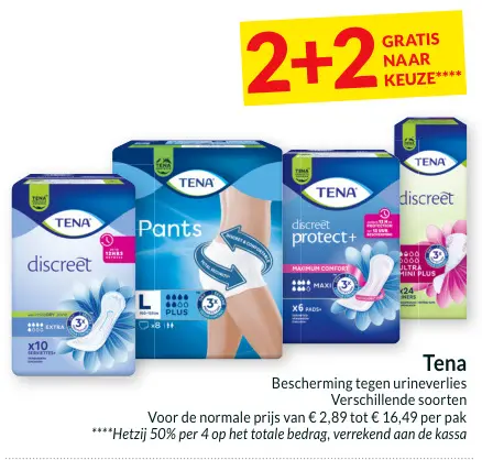 Promotie: Tena Bescherming tegen urineverlies
