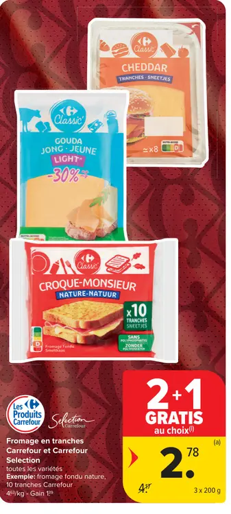 Offre: Fromage en tranches